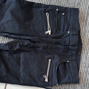 BALMAIN Pants with Silver Zippers